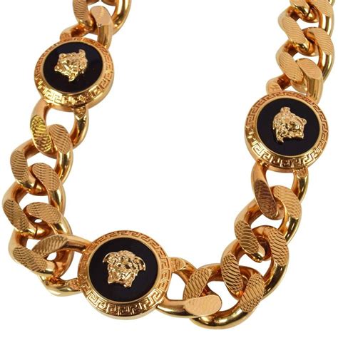 mens gold versace necklace|Versace gold jewelry for men.